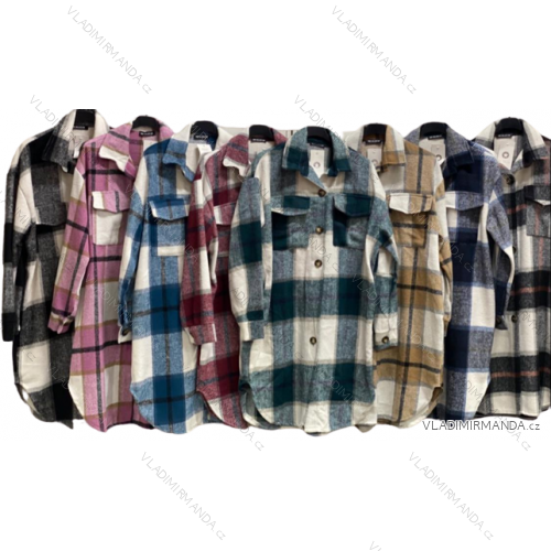 Damen langer Fleecemantel (M / L ONE SIZE) ITALIAN FASHION IMD211105