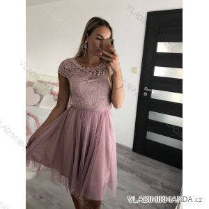 Elegante ärmellose Ballkleid-Spitze (uni s-m) ITALIENISCHE ART UND WEISE IM919919