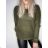 Damen-Langarmpullover (uni s / m) ITALIAN FASHION TM922STAR braun M / L