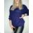 Damen-Langarmpullover (uni s / m) ITALIAN FASHION TM922STAR braun M / L