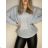 Damen-Langarmpullover (uni s / m) ITALIAN FASHION TM922STAR braun M / L