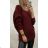 Damen-Langarmpullover (uni s / m) ITALIAN FASHION TM922STAR braun M / L