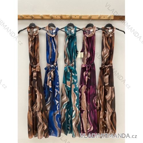 Langes ärmelloses Sommerkleid für Damen (Einheitsgröße S/M) ITALIAN FASHION IMPDY22LS16208