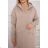 Beiges isoliertes Kleid mit Kapuze