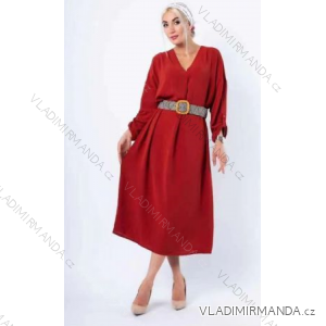 Damen Warmes Langarmkleid (L / XL ONE SIZE) ITALIAN FASHION IM421MIA