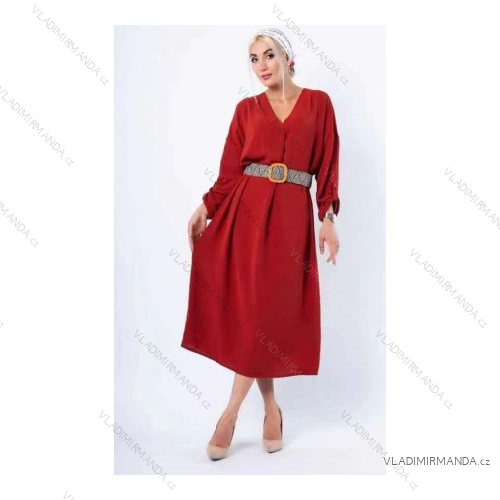 Damen Warmes Langarmkleid (L / XL ONE SIZE) ITALIAN FASHION IM421MIA