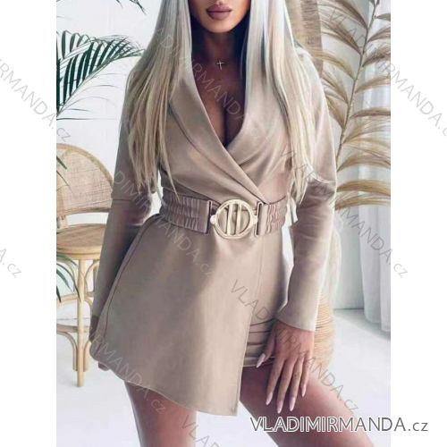 Kleid mit 3/4 Ärmeltasche für Damen (uni sl) ITALIAN Fashion IM3181746