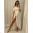 Carmen Sommer Sommer Schulterkleid (UNI S / M) ITALIENISCHE MODE IMM20628 S/M orange
