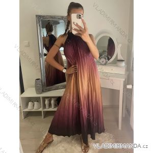 Langes, ärmelloses Sommerkleid für Frauen (Einheitsgröße S/M) ITALIAN FASHION IMPLM222294