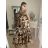 Šaty letní na ramínka dámské (S/M ONE SIZE) ITALSKÁ MÓDA IMPBB22B21841 braun S/M