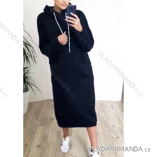 Kleid mit 3/4 Ärmeltasche für Damen (uni sl) ITALIAN Fashion IM3181746