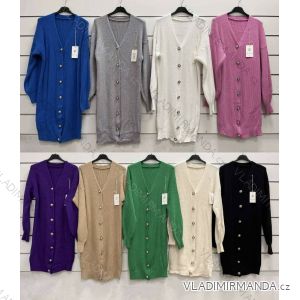 Damen-Strickpullover mit langen Ärmeln und Knöpfen (Einheitsgröße S/M) ITALIAN FASHION IMWY22184