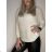Damen-Langarmpullover (uni s / m) ITALIAN FASHION TM922STAR braun M / L