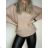 Damen-Langarmpullover (uni s / m) ITALIAN FASHION TM922STAR braun M / L