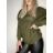 Damen-Langarmpullover (uni s / m) ITALIAN FASHION TM922STAR braun M / L