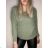 Damen-Langarmpullover (uni s / m) ITALIAN FASHION TM922STAR braun M / L