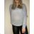 Damen-Langarmpullover (uni s / m) ITALIAN FASHION TM922STAR braun M / L