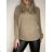 Damen-Langarmpullover (uni s / m) ITALIAN FASHION TM922STAR braun M / L