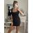 Šaty letní na ramínka dámské (S/M ONE SIZE) ITALSKÁ MÓDA IMPBB22B21841 schwarz S/M