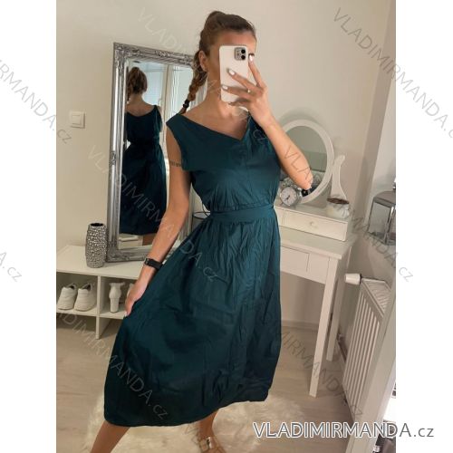 Šaty letní na ramínka dámské (S/M ONE SIZE) ITALSKÁ MÓDA IMPBB22B21841