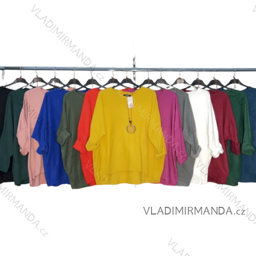 Kleid Oversize Kurzarm Damen (4XL/5XL ONE SIZE) ITALSKÁ MÓDA IM422026