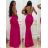 Elegantes langes Damenkleid mit Trägern (S/M ONE SIZE) ITALIAN FASHION IMM22LS9714