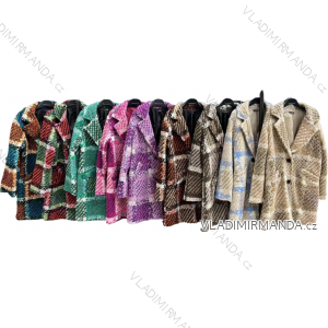 Kabátek teplý dlouhý rukáv dámská (S/M ONE SIZE) ITALSKÁ MÓDA IMM221117