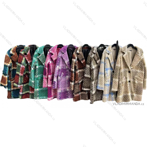 Kabátek teplý dlouhý rukáv dámská (S/M ONE SIZE) ITALSKÁ MÓDA IMM221117