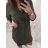 Kleid - Tunika lange Ärmel kurze Ärmel (uni xl- 3xl) ITALIENISCHE Mode IMC22LENA L / XL königsblau