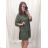 Šaty oversize elegantní 3/4 rukáv dámské (L/XL ONE SIZE) ITALSKÁ MÓDA IMD21560