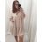 Šaty oversize elegantní 3/4 rukáv dámské (L/XL ONE SIZE) ITALSKÁ MÓDA IMD21560