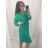 Kleid mit 3/4 Ärmeltasche für Damen (uni sl) ITALIAN Fashion IMWD20527 L / XL hellbraun