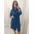 Kleid mit 3/4 Ärmeltasche für Damen (uni sl) ITALIAN Fashion IMWD20527 L / XL hellbraun
