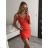 Elegantes trägerloses Minikleid für Damen (S / M ONE SIZE) ITALIAN FASHION IMWD221538 S/M rot