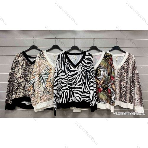 Kleid mit 3/4 Ärmeltasche für Damen (uni sl) ITALIAN Fashion IM3181746