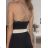 Šaty letní na ramínka dámské (S/M ONE SIZE) ITALSKÁ MÓDA IMPBB22B21841 schwarz S/M
