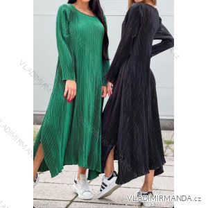 Šaty dlouhé oversize dlouhý rukáv dámské (S/M ONE SIZE) ITALSKÁ MÓDA IMM22UN8175