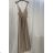 Langes trägerloses Sommerkleid für Damen aus Satin (S/M EINHEITSGRÖSSE) ITALIAN FASHION IMM22360 weiß