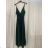 Langes trägerloses Sommerkleid für Damen aus Satin (S/M EINHEITSGRÖSSE) ITALIAN FASHION IMM22360 weiß