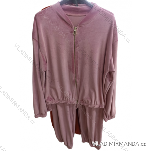 Set aus Samt-Sweatshirt und Trainingsanzug für Damen (S/M ONE SIZE) ITALIAN FASHION IM722198