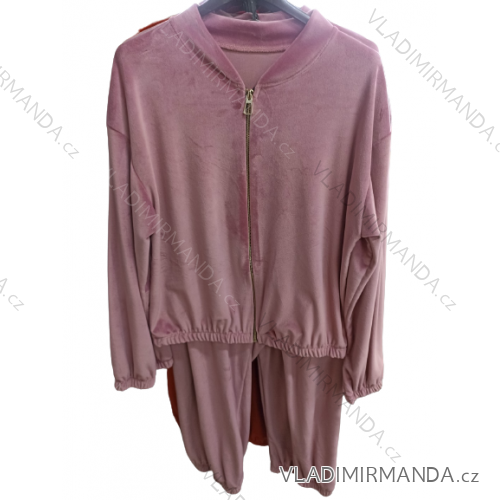 Set aus Samt-Sweatshirt und Trainingsanzug für Damen (S/M ONE SIZE) ITALIAN FASHION IM722198