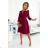 286-5 SANDY Ausgestelltes Hemdkleid - Farbe Burgund