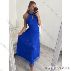 Langes, elegantes, ärmelloses Partykleid für Damen (Einheitsgröße S/M) ITALIAN FASHION IMM22FS52701