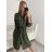 Šaty košilové dlouhý rukáv dámské (S/M ONE SIZE) ITALSKÁ MÓDA IMWB22192 L / XL weiß