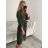 Šaty košilové dlouhý rukáv dámské (S/M ONE SIZE) ITALSKÁ MÓDA IMWB22192 L / XL weiß