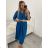 Langärmliges Damenkleid mit Gürtel (L/XL/2XL, EINZELGRÖSSE) ITALIAN FASHION IMPSH246060, Grün, Khaki, S/M