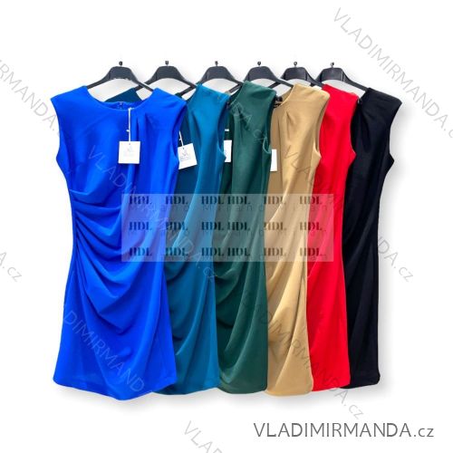 Šaty elegantní bez rukávu dámské (S/M ONE SIZE) ITALSKÁ MÓDA IMPHD22992087