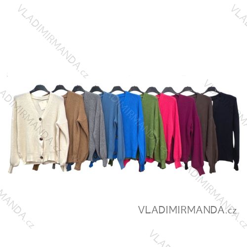 Langarm-Pullover mit Knöpfen für Damen (S/M ONE SIZE) ITALIAN FASHION IMPLM22863000105
