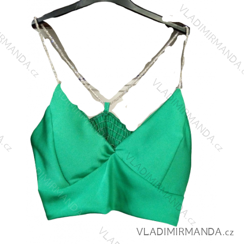 Šaty letní na ramínka dámské (S/M ONE SIZE) ITALSKÁ MÓDA IMPBB22B21841 grün S/M