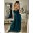 Šaty letní na ramínka dámské (S/M ONE SIZE) ITALSKÁ MÓDA IMPSH223670 Kerosin S/M